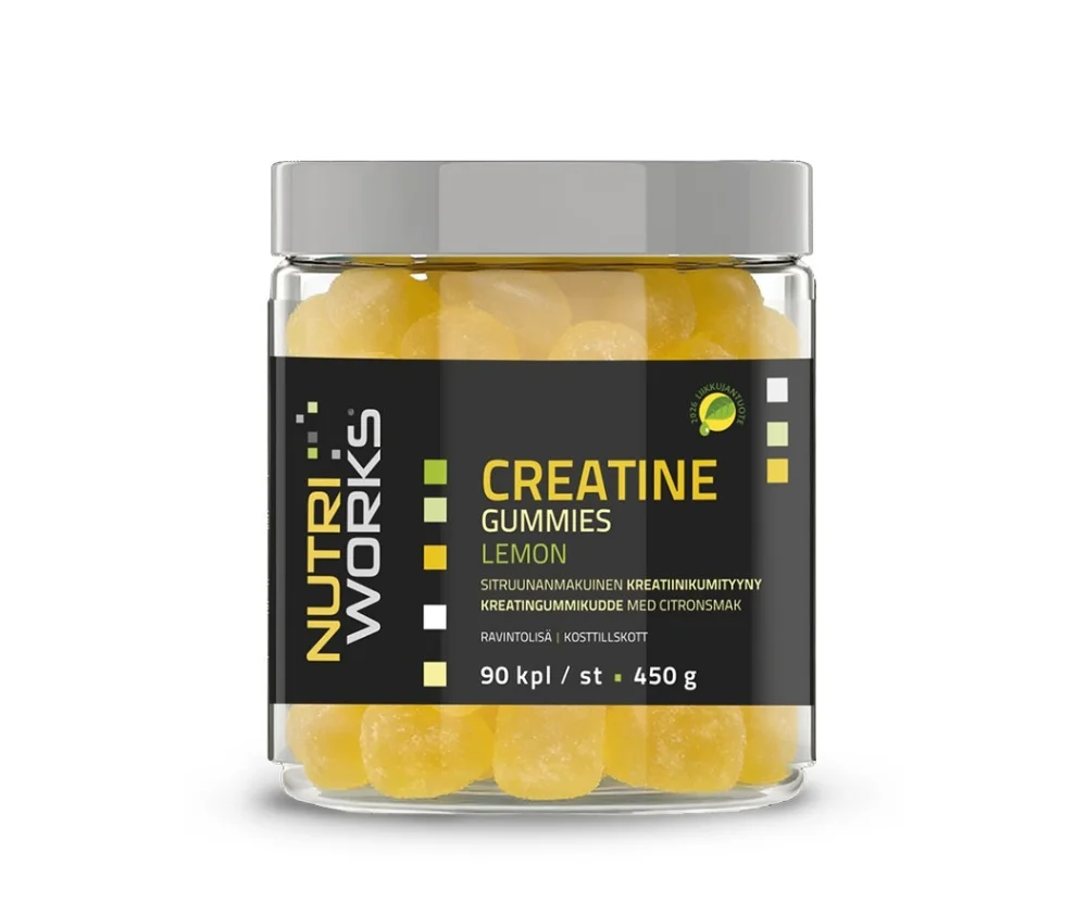 Nutri Works Creatine Gummies, Lemon, 90 kpl