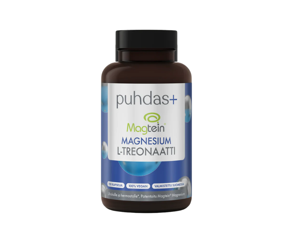 Puhdas+ Magtein® Magnesium L-Treonaatti, 150 kaps.