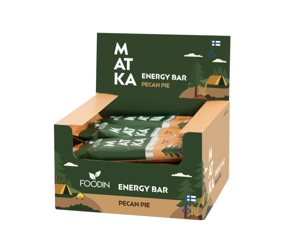 12 kpl Foodin MATKA Energy Bar, 50&nbsp;g, Pecan Pie