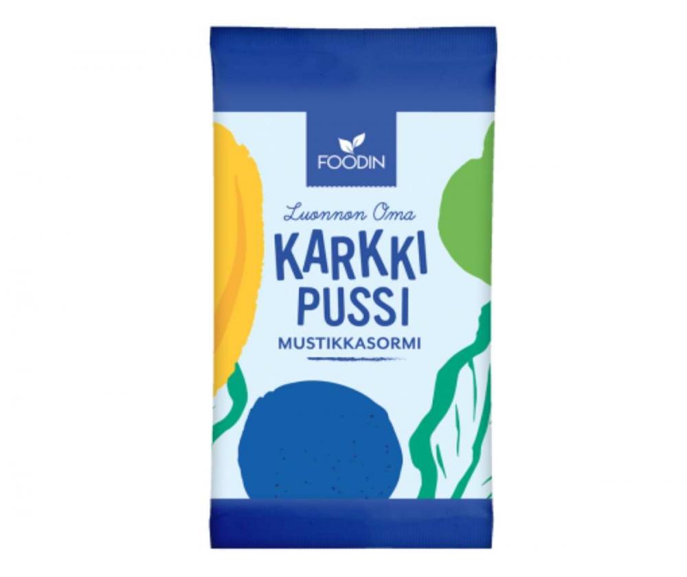 FOODIN Karkkipussi, Mustikkasormi, 40 g