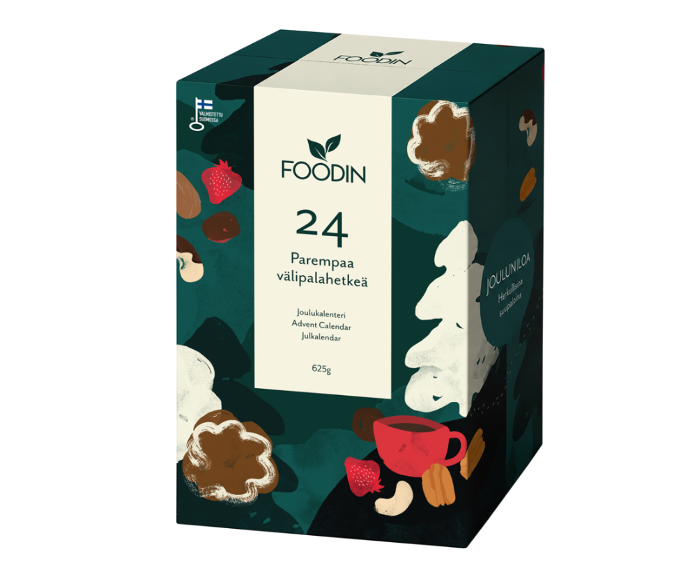 Foodin 24 Parempaa Välipalahetkeä Joulukalenteri, 625&nbsp;g