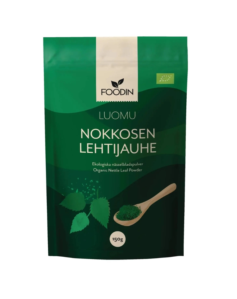 Foodin Nokkosen Lehtijauhe, 150&nbsp;g