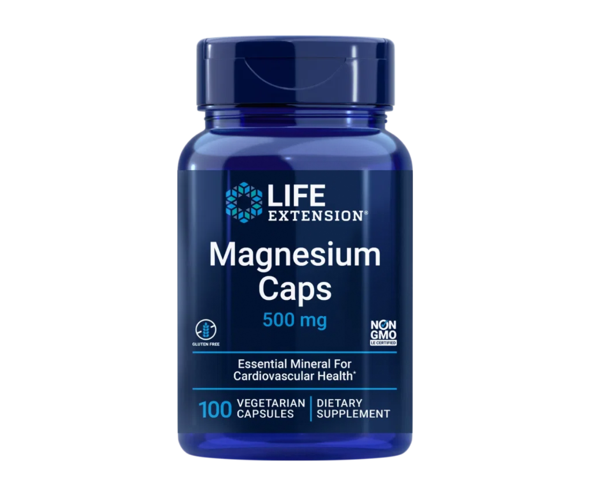 LifeExtension Magnesium Caps 500 mg, 100 kaps.