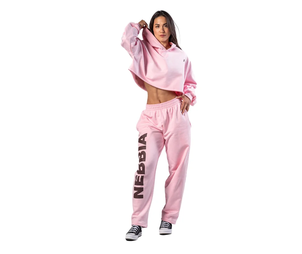 NEBBIA Loose-Fit Baggy Pants Boyfriend Style 432, Pink