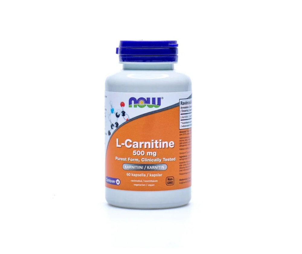 NOW Foods L-Carnitine 500 mg, 60 kaps.