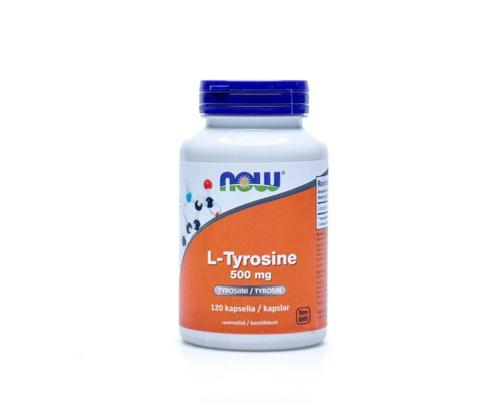 NOW Foods L-Tyrosine 500 mg, 120 kaps.