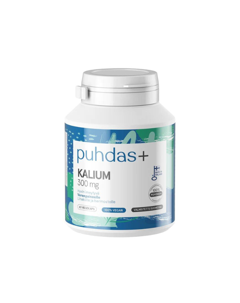 Puhdas+ Kalium 300 mg, 60 kaps