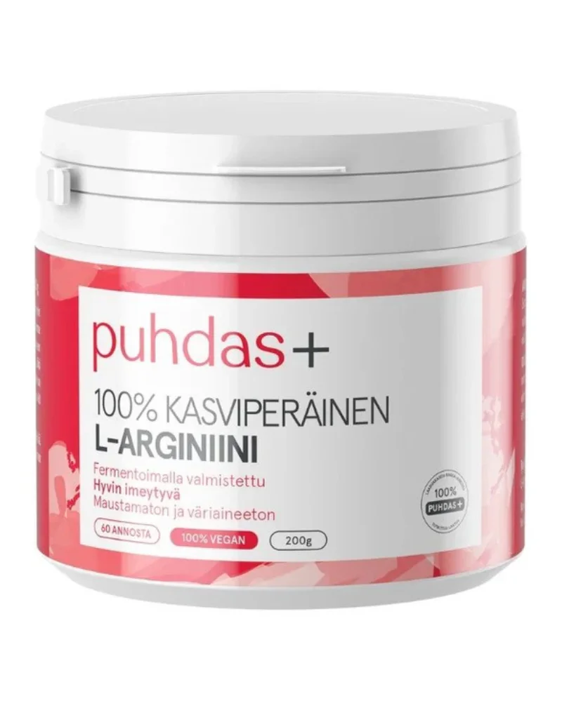 Puhdas+ L-Arginiini, 200&nbsp;g