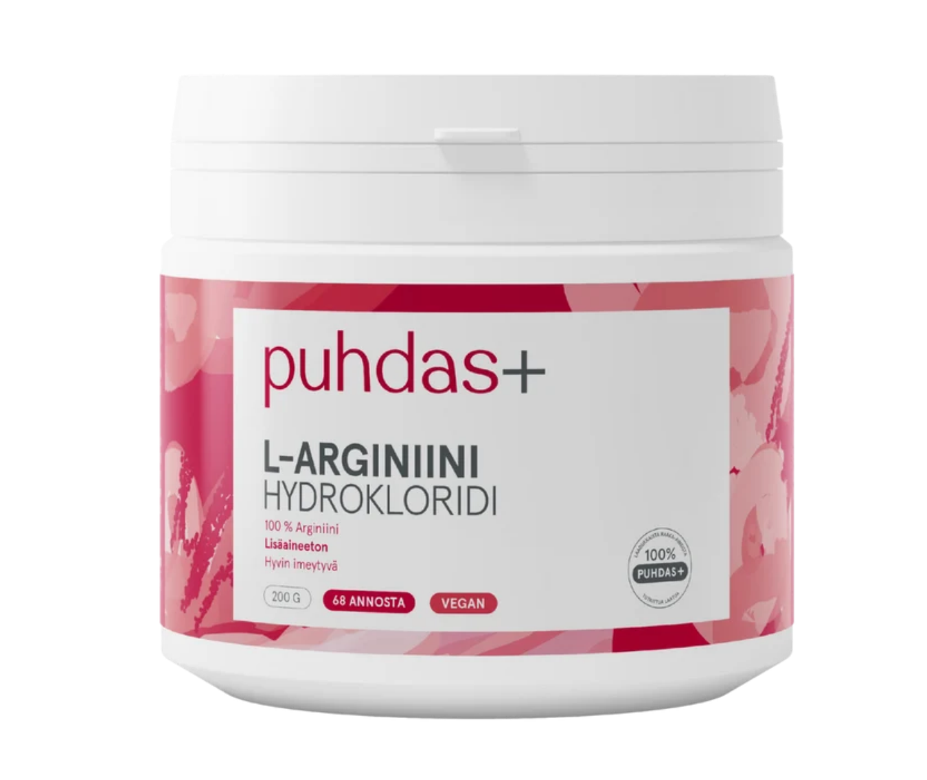 Puhdas+ L-Arginiini, 200&nbsp;g