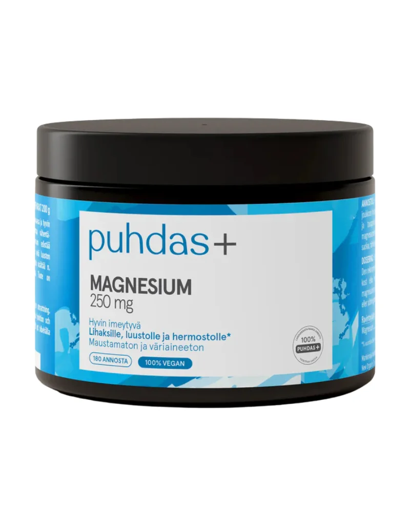 Puhdas+ Magnesium 250 mg, 200&nbsp;g