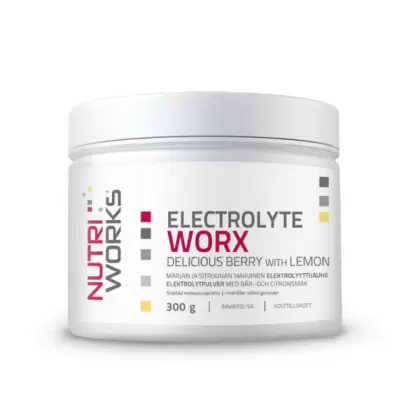 Nutri Works Electrolyte WorX, 300&nbsp;g, Delicious Berry with Lemon
