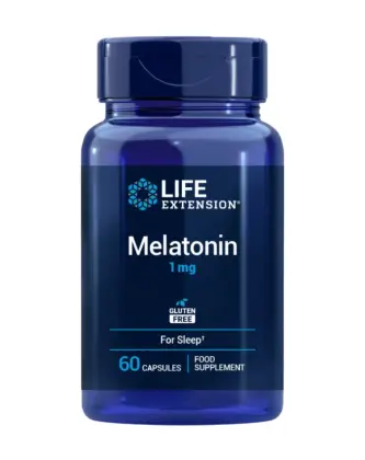 LifeExtension Melatonin, 1 mg, 60 kaps.