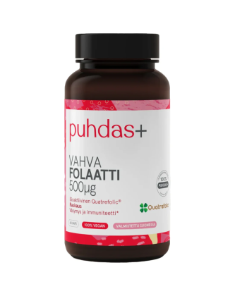 Puhdas+ Vahva Folaatti 500 mcg, 60 kaps.