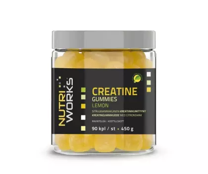 Nutri Works Creatine Gummies, Lemon, 90 kpl