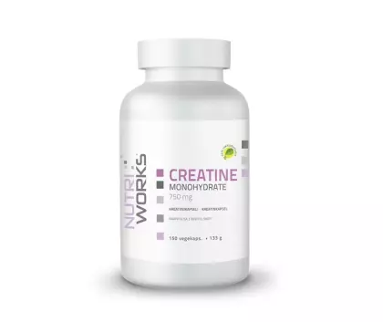 Nutri Works Creatine Monohydrate kapselit, 750 mg, 150 kaps.
