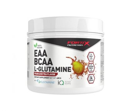 Fortix EAA BCAA L-Glutamine, 400&nbsp;g, Pear & Ice Tea