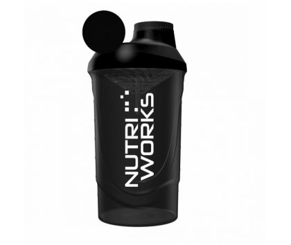Nutri Works Shaker, 600 ml, Musta
