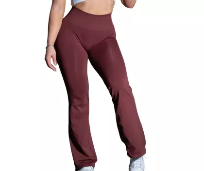 Better Bodies Scrunch Seamless Flare Leggings, Maroon