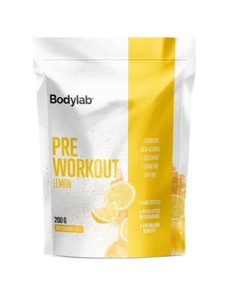 Bodylab Pre-Workout, 200&nbsp;g (Päiväystuote), Lemon (10/26)