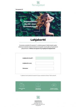 E-lahjakortti Terveystori.fi-verkkokauppaan