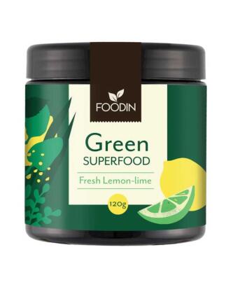 Foodin Green Superfood, 120&nbsp;g, Fresh Lemon-Lime