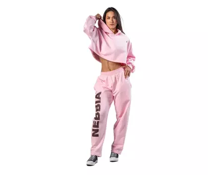 NEBBIA Loose-Fit Baggy Pants Boyfriend Style 432, Pink