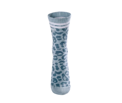NEBBIA Leopard Crew Socks PRIMAL 106, Blue Leopard
