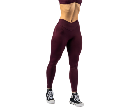 NEBBIA V-Shaping Belt Leggings Strong Beauty 425, Dark Red