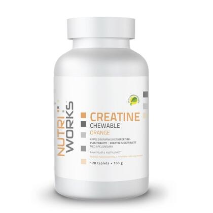 Nutri Works Creatine Monohydrate Chewable Tablets, Orange, 120 tabl