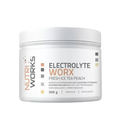 Nutri Works Electrolyte WorX, 300&nbsp;g, Fresh Ice Tea Peach