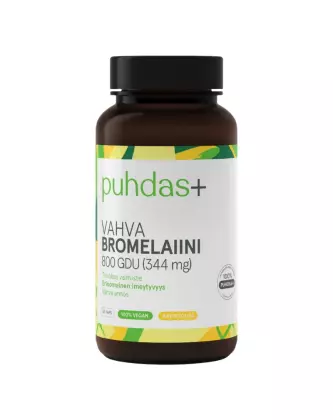 Puhdas+ Vahva Bromelaiini 800 GDU (344 mg), 60 kaps.