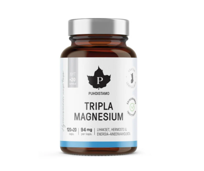 Puhdistamo Tripla Magnesium, 120+20 kaps. (Kampanjakoko)