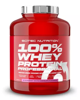 SCITEC 100% Whey Protein Professional, 2350&nbsp;g, Strawberry-White Chocolate