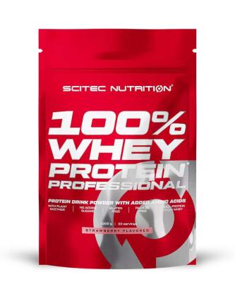 SCITEC 100% Whey Protein Professional 1&nbsp;kg (Bag), Strawberry