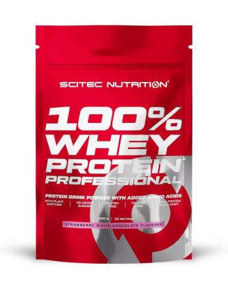 SCITEC 100% Whey Protein Professional 1&nbsp;kg (Bag), Strawberry White-Chocolate