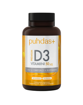 Puhdas+ Premium D3-vitamiini, 50 µg