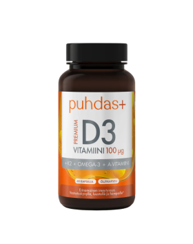 Puhdas+ Premium D3-vitamiini, 100 mcg
