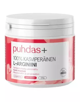Puhdas+ L-Arginiini, 200&nbsp;g
