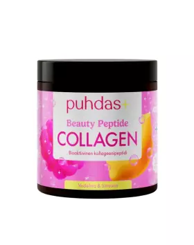 Puhdas+ Beauty Peptide Collagen 80&nbsp;g, Vadelma & Sitruuna
