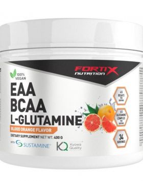 Fortix EAA BCAA L-Glutamine, 400&nbsp;g, Blood Orange