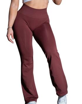 Better Bodies Scrunch Seamless Flare Leggings, Maroon