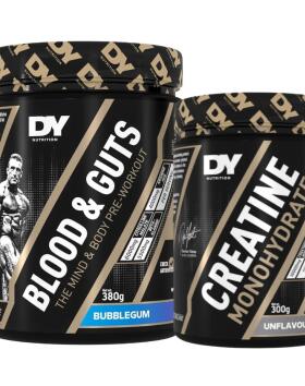 DY Nutrition Blood & Guts PWO, 380&nbsp;g + ilmainen kreatiini! (300&nbsp;g)