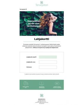 E-lahjakortti Terveystori.fi-verkkokauppaan