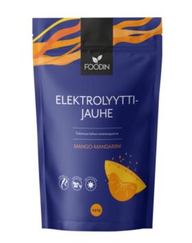 FOODIN Elektrolyyttijauhe, 240&nbsp;g, Mango-Mandariini