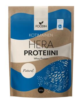 Foodin Kotimainen Laktoositon Heraproteiini, 500&nbsp;g, Maustamaton