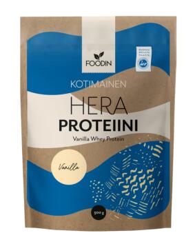 Foodin Kotimainen Laktoositon Heraproteiini, 500&nbsp;g, Vanilja