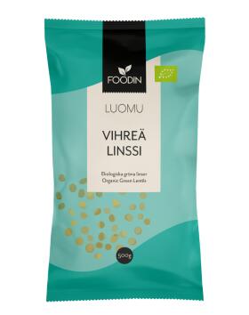 Foodin Vihreä linssi, 500&nbsp;g