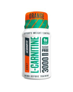 ICONFIT L-Carnitine 3000 Shot, 60 ml, Orange (päiväys 9/26)