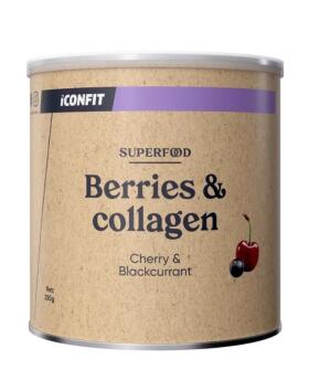 ICONFIT Superfood Berries & Collagen, Cherry & Blackcurrant, 250&nbsp;g