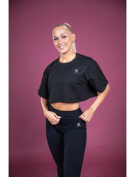 M-Nutrition Outlet Wide Cropped T-shirt, Black